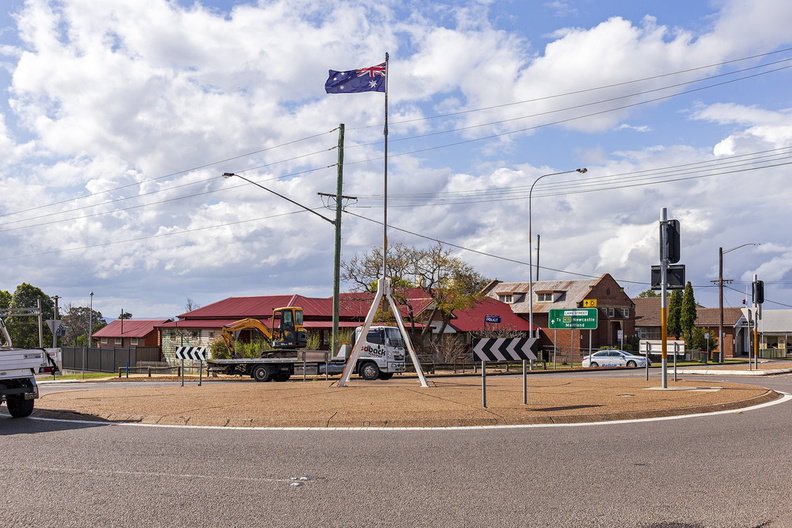 Mitchell Avenue, Victoria Street and Lang Street roundabout in Kurri Kurri