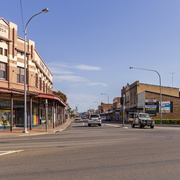 Vincent Street viewed from Maitland and Wollombi Road intersection in Cessnock (1)